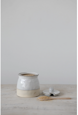 Stoneware Sugar Pot with Lid