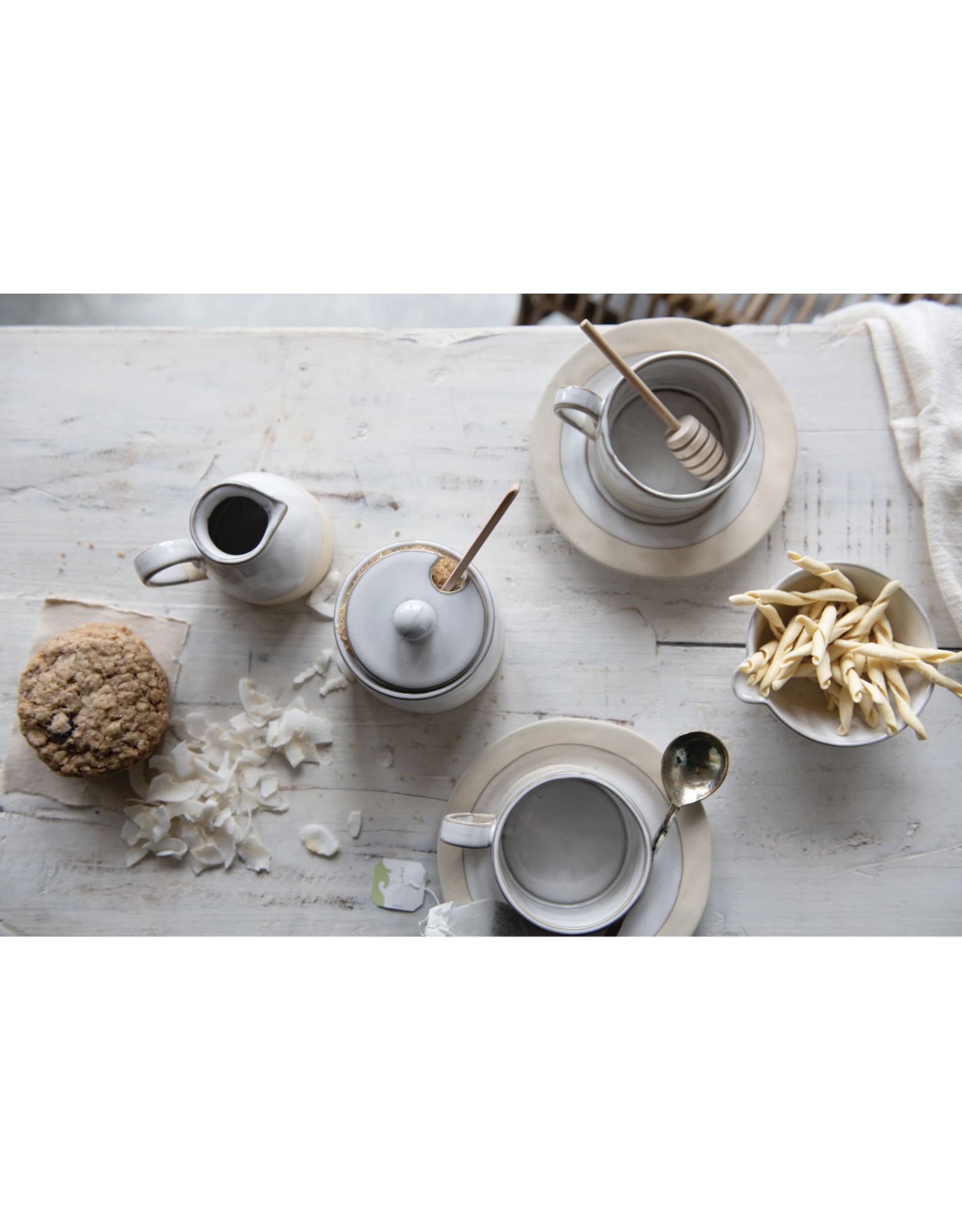 Stoneware Sugar Pot with Lid