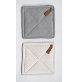 Pot Holder with Leather Loop