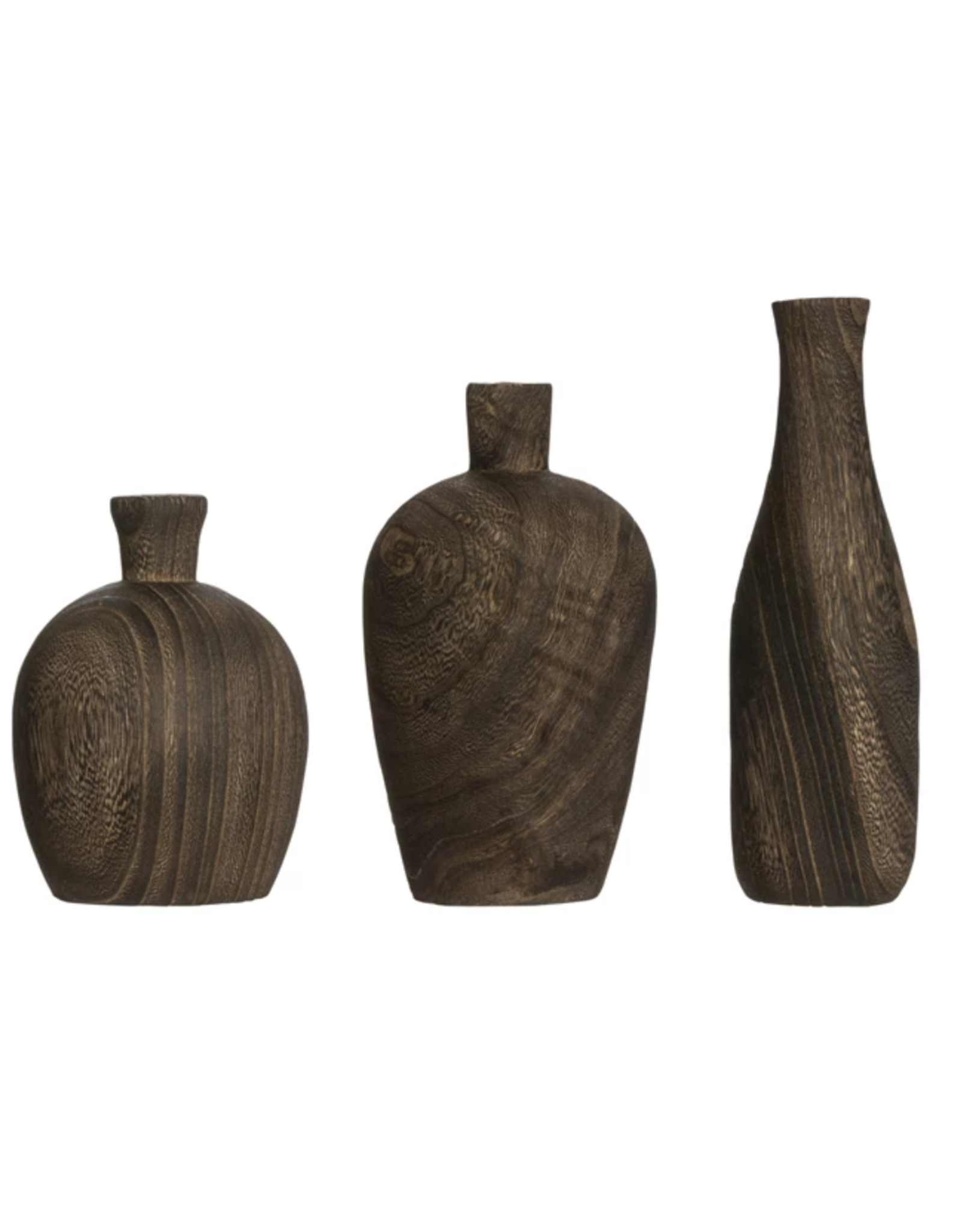 Decorative Wood Vase, Medium