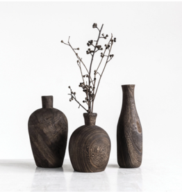 Decorative Wood Vase, Medium