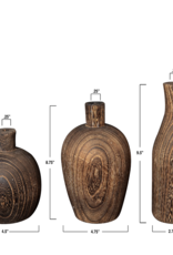Decorative Wood Vase, Medium