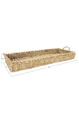 Rectangular Sea Grass Tray with Handles