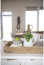 Rectangular Sea Grass Tray with Handles
