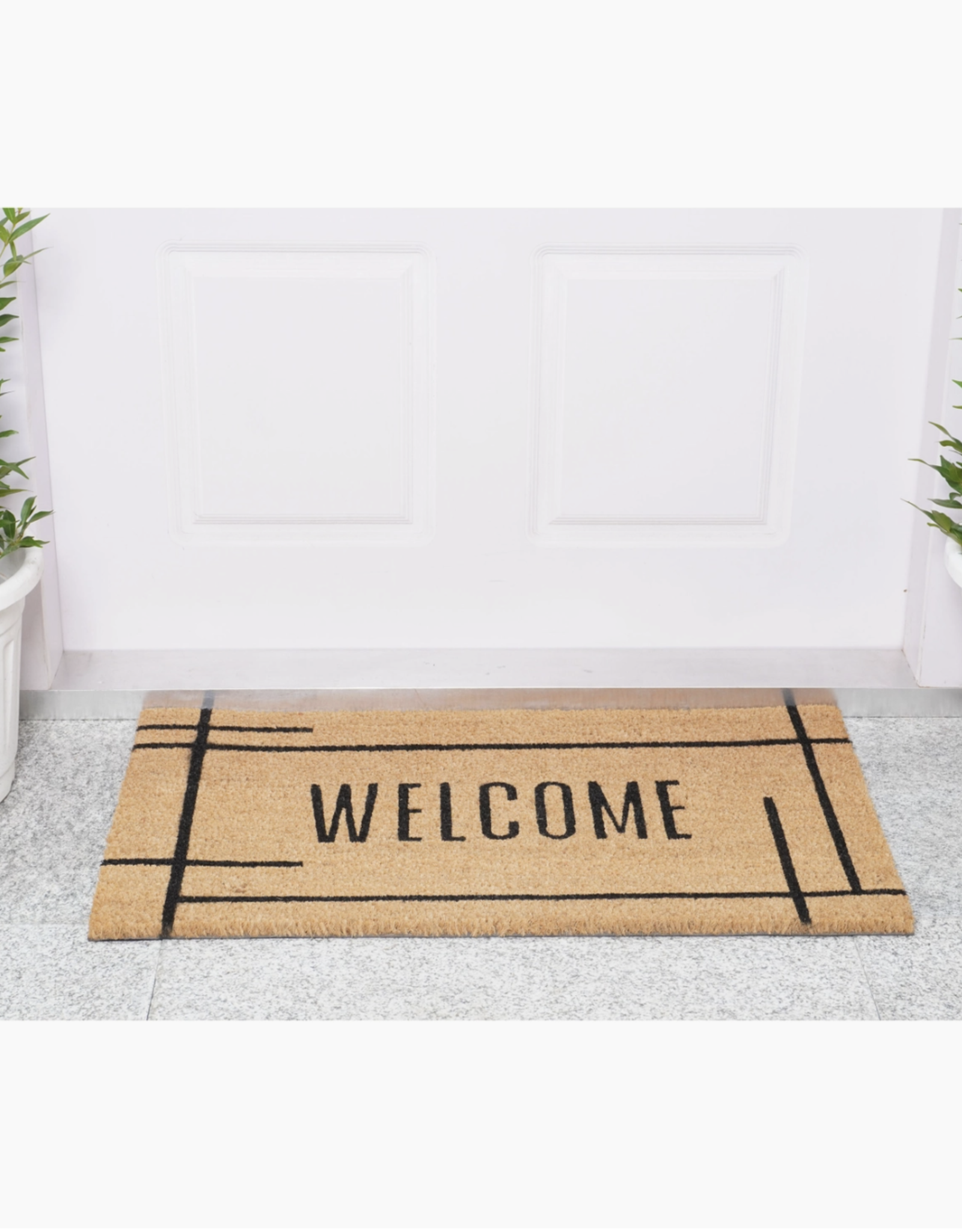 Modern Natural Welcome Doormat 24" x 36"