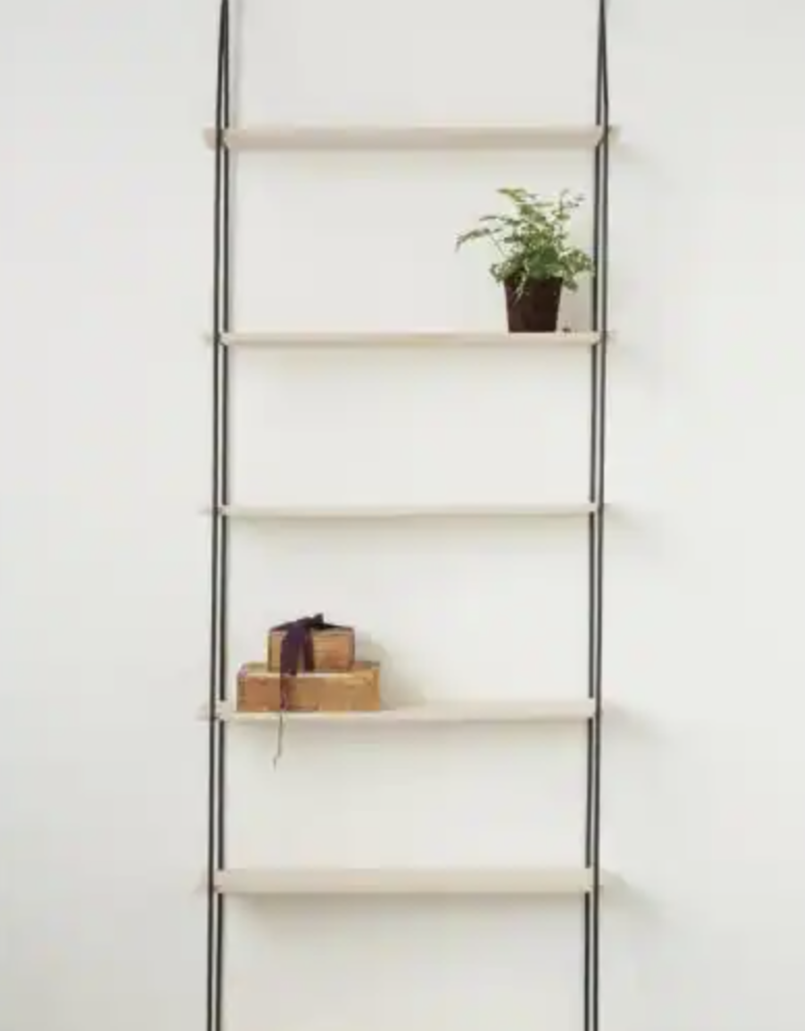 Wood and Metal 6-Tier Decorative Wall Shelf