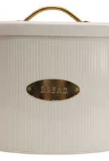 White Oval Metal Bread Box