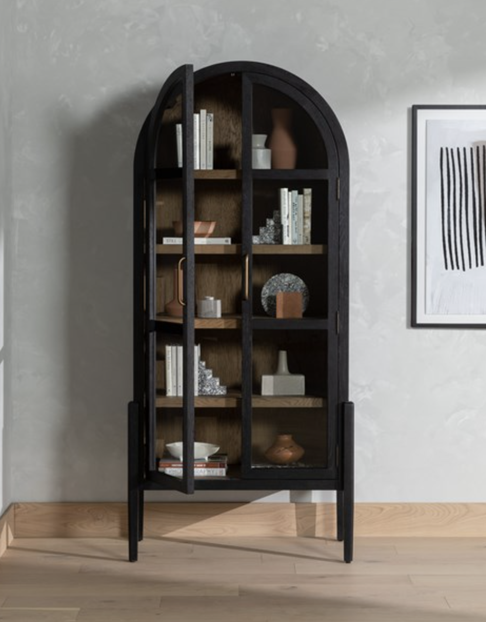 Chantelle 4 Door Display - Matte Black – The Furniture Gallery