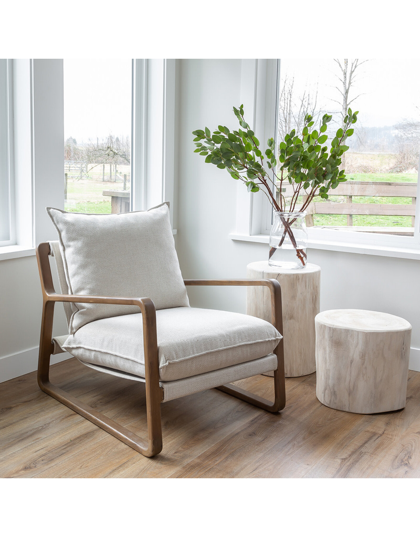 Finn Sling Chair, Cream