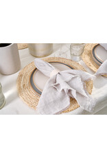 Linen Napkins- Grey Stripe  S/4