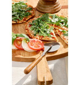 Teak & Stainless Pizza Wheel