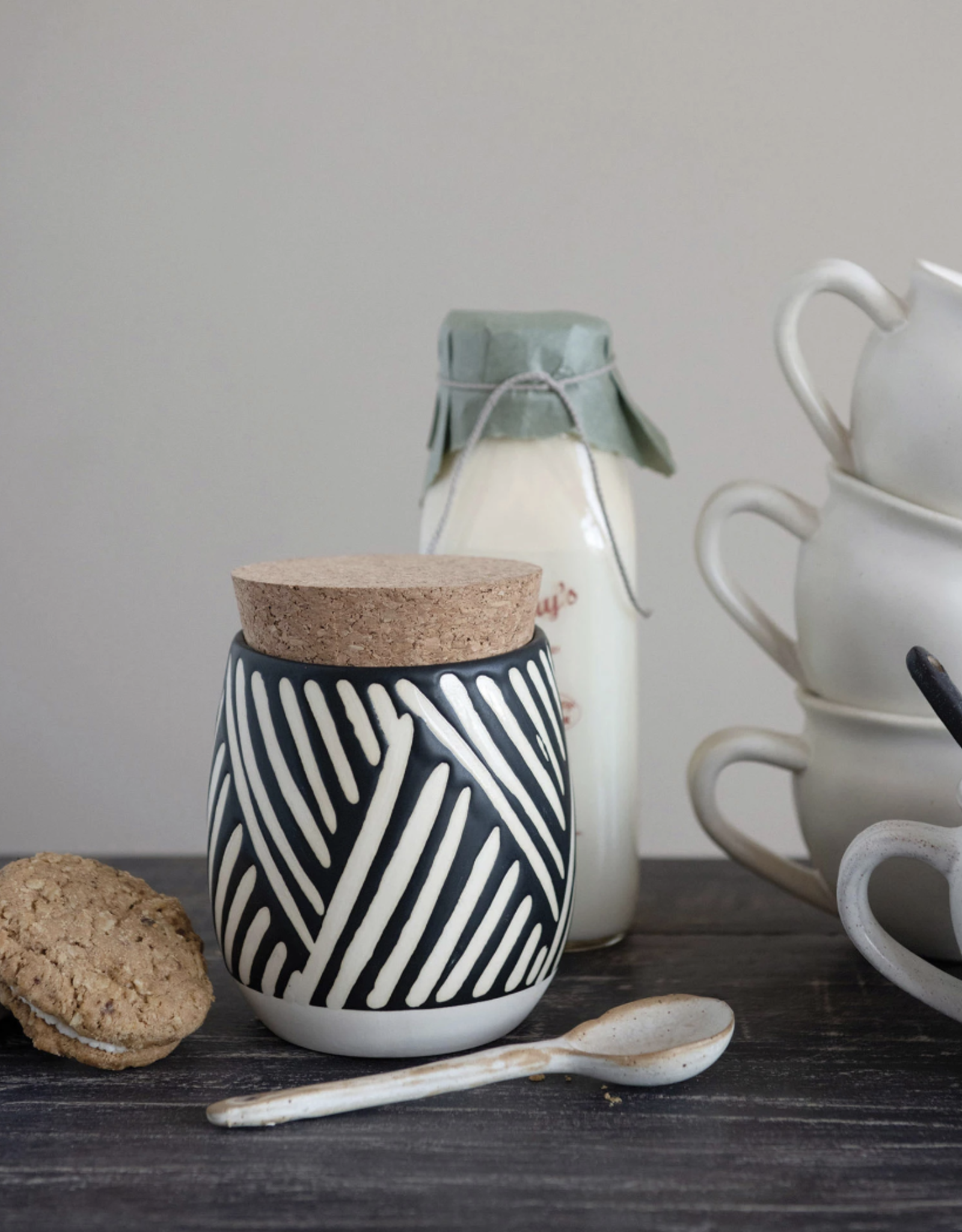 Stoneware Spoon with Glaze