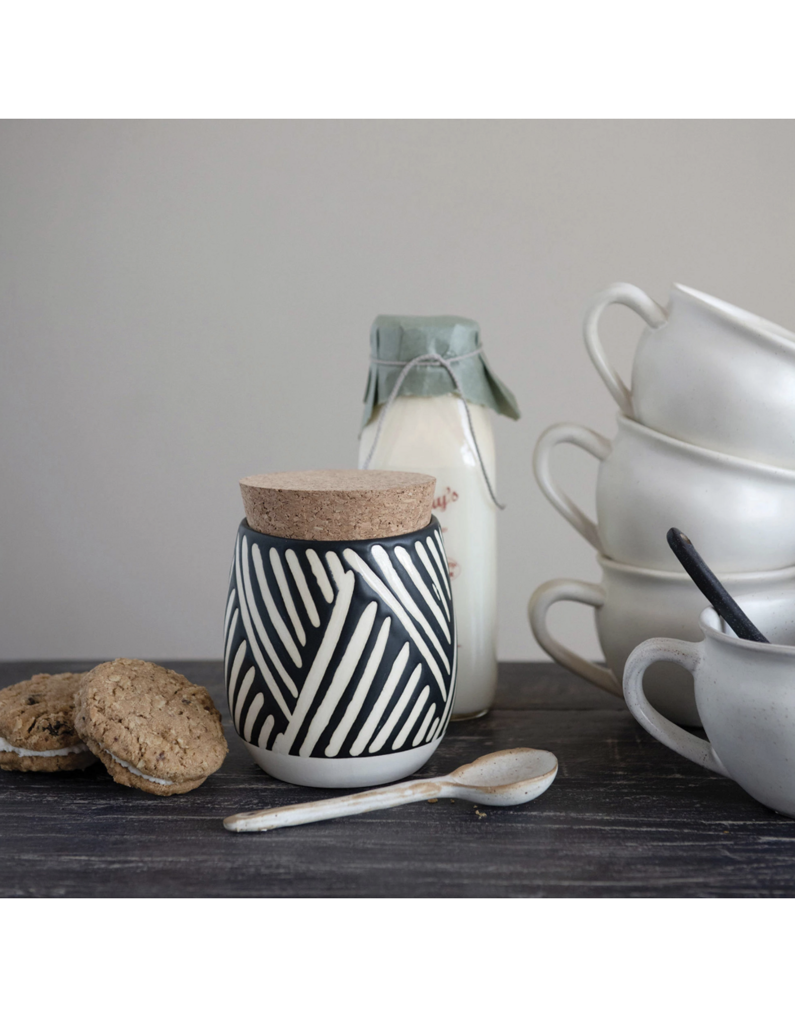 Stoneware Spoon with Glaze