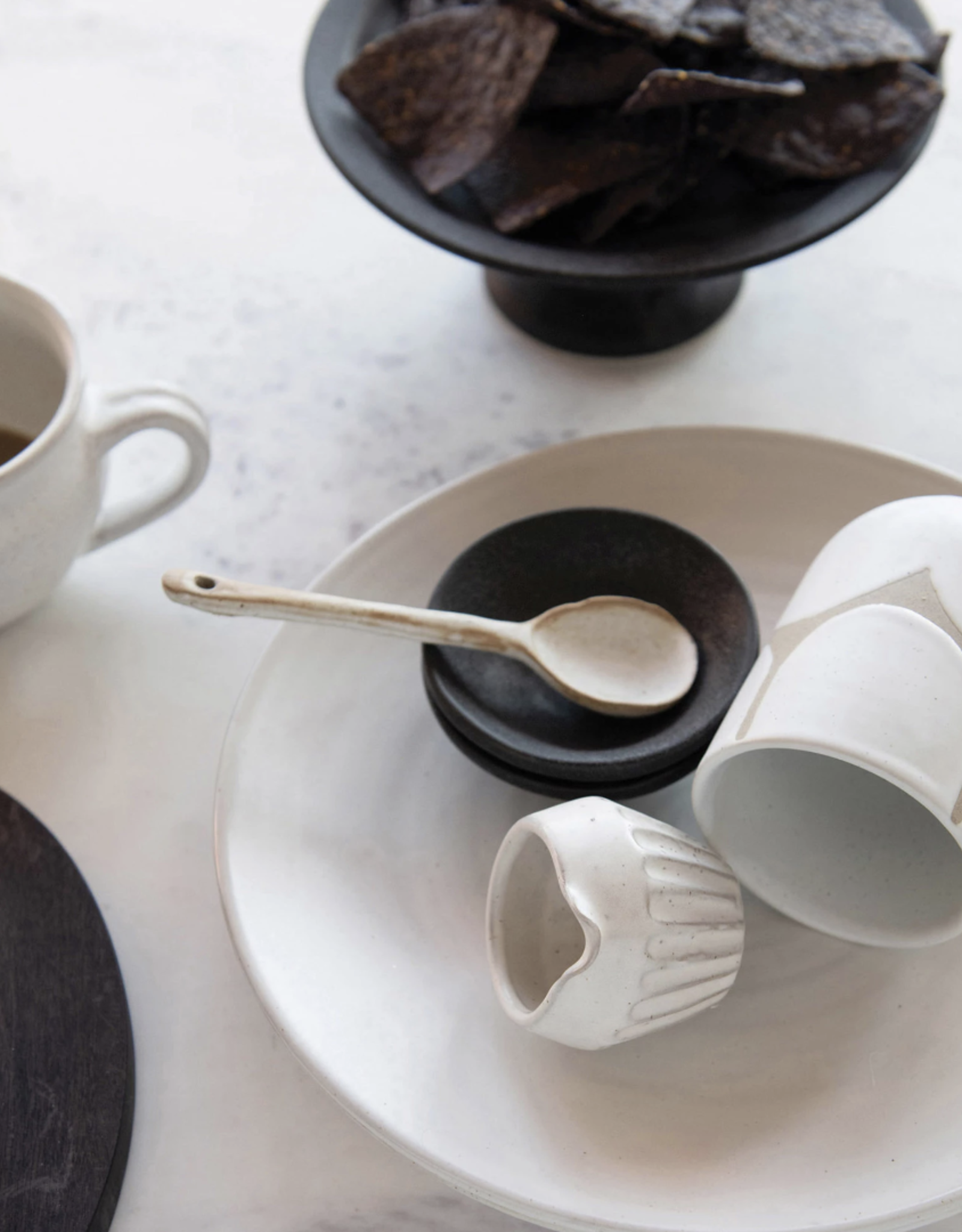 Stoneware Spoon with Glaze
