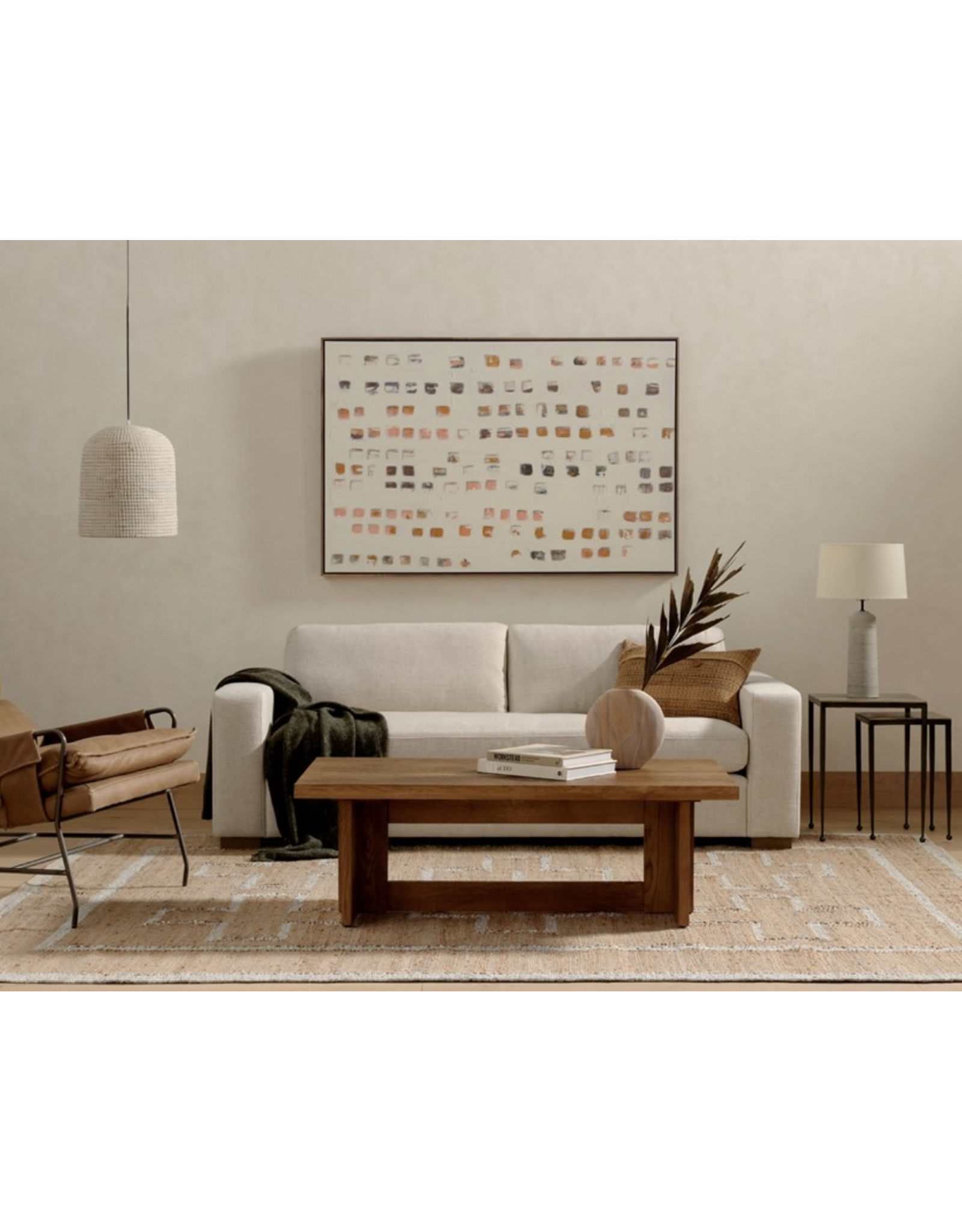 Boone Sofa in Thames Cream-86"