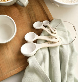White Stoneware Measuring Spoons