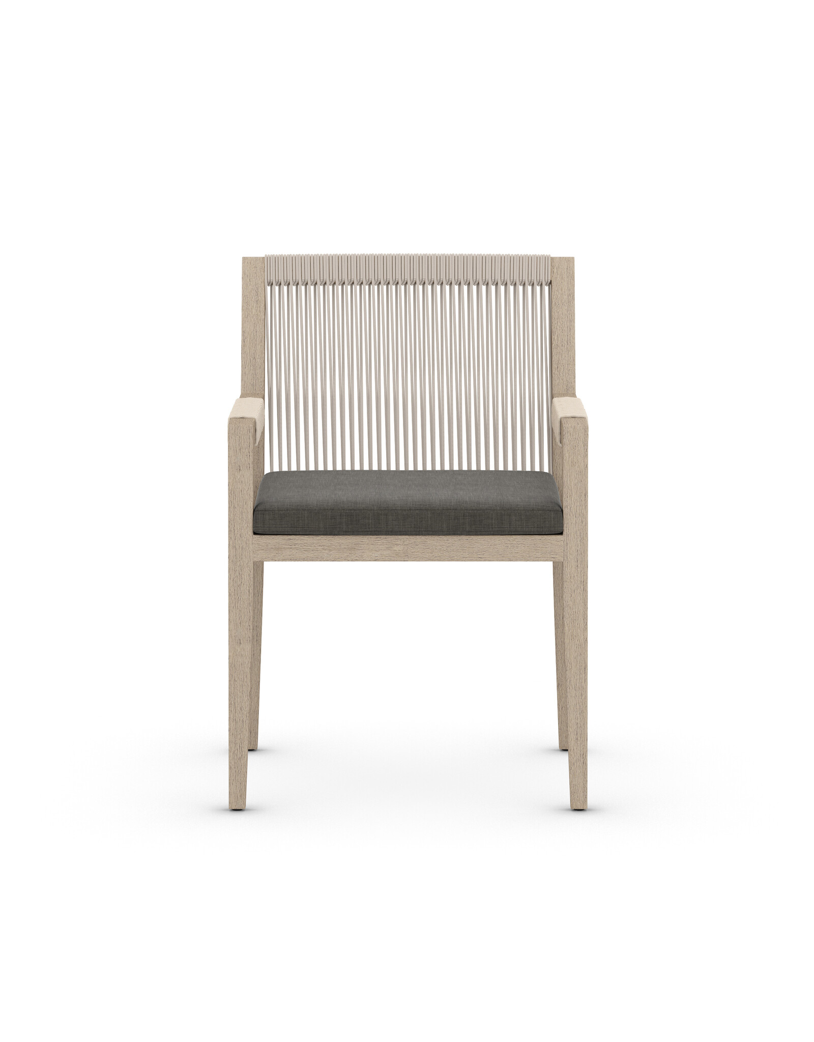 Sherwood Outdoor Dining Arm Chair in Washed Brown