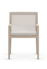 Sherwood Outdoor Dining Arm Chair in Washed Brown