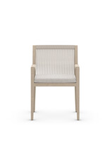 Sherwood Outdoor Dining Arm Chair in Washed Brown
