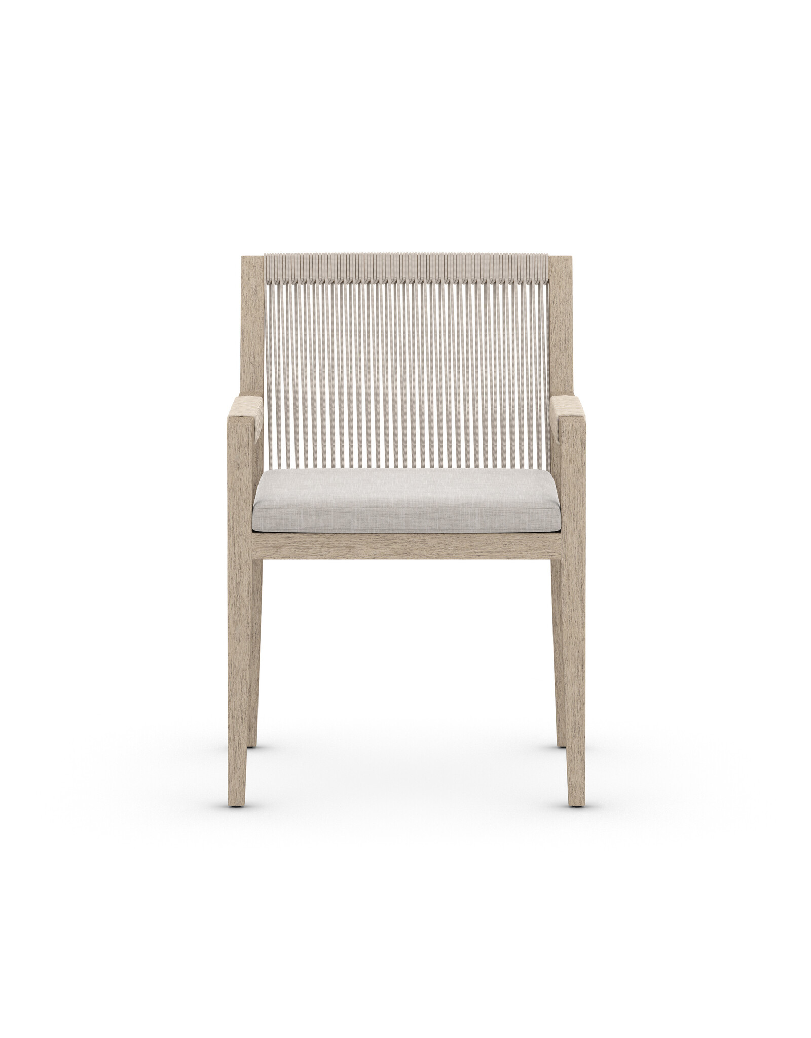 Sherwood Outdoor Dining Arm Chair in Washed Brown