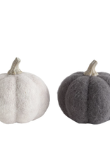 5 1/2" Grey Felt Pumpkin