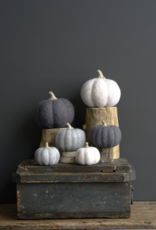 5 1/2" Grey Felt Pumpkin