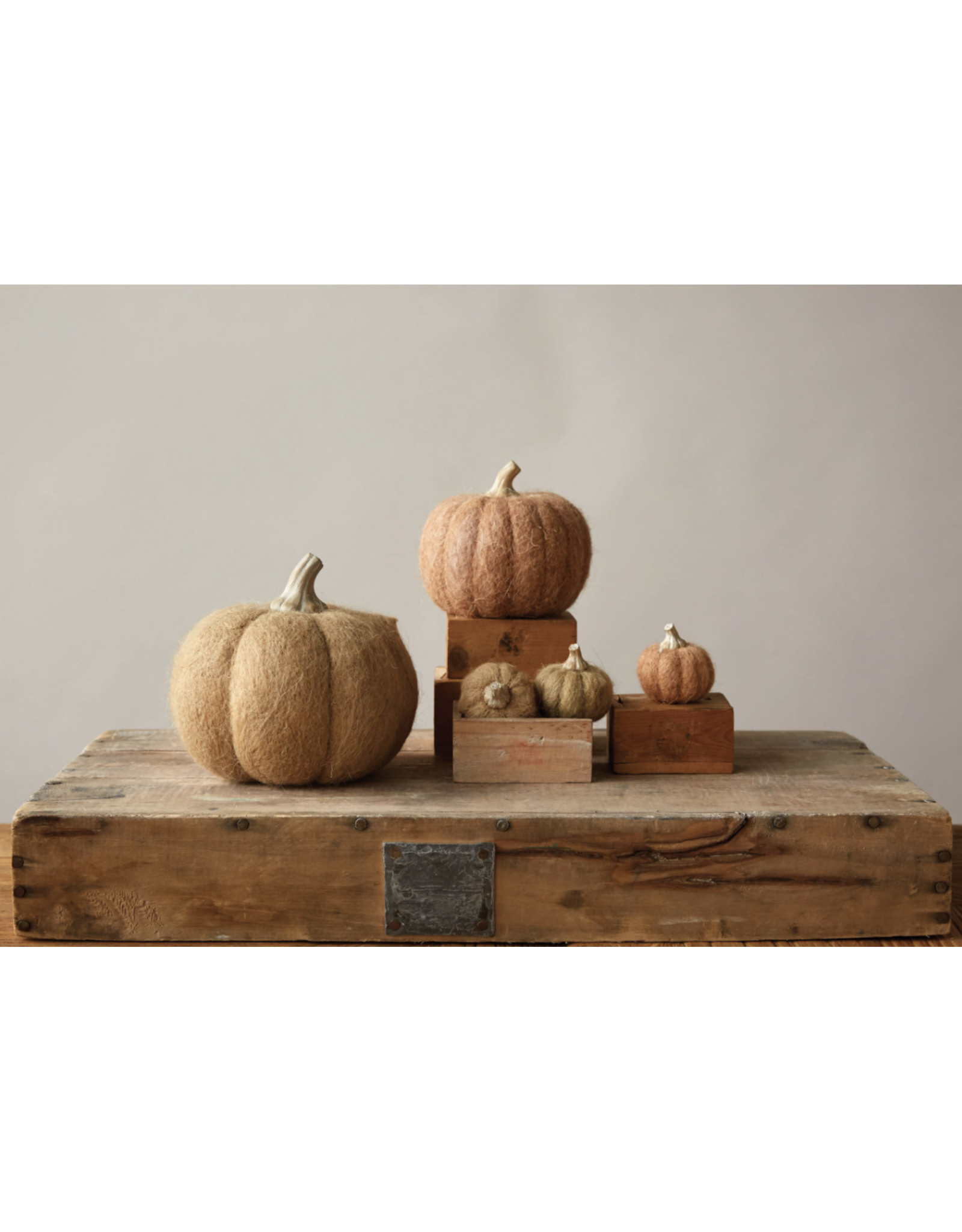 5 1/2" Orange Felt Pumpkin
