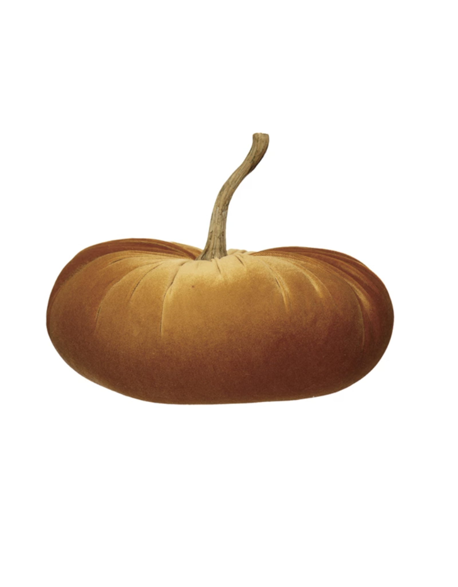 11" Velvet Pumpkin in Persimmon