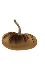 9 3/4" Velvet Pumpkin in Brown