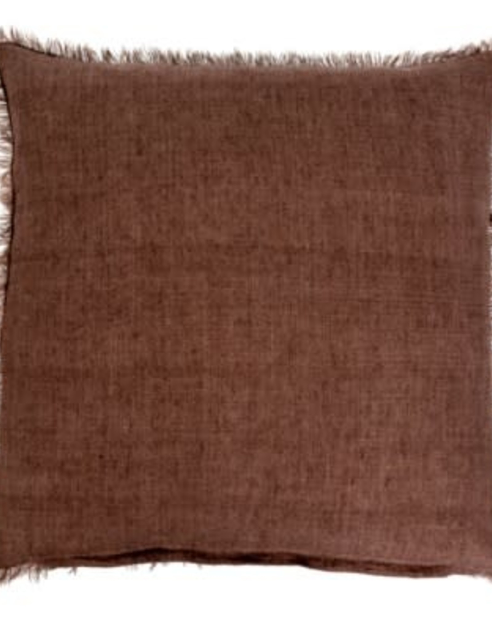 Lina Linen Pillow, Mocha 24x24