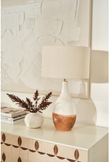 Ceramic Table Lamp with Linen Shade