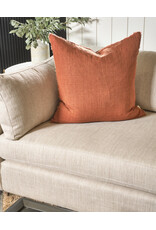 Lina Linen Pillow, Burnt Umber 24x24