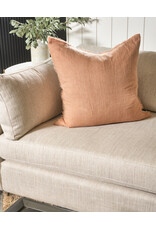 Lina Linen Pillow, Terracotta 24x24