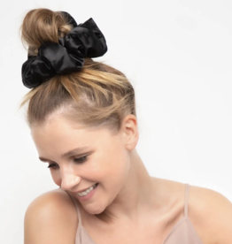 Satin Sleep Pillow Scrunchies - Black/Gold