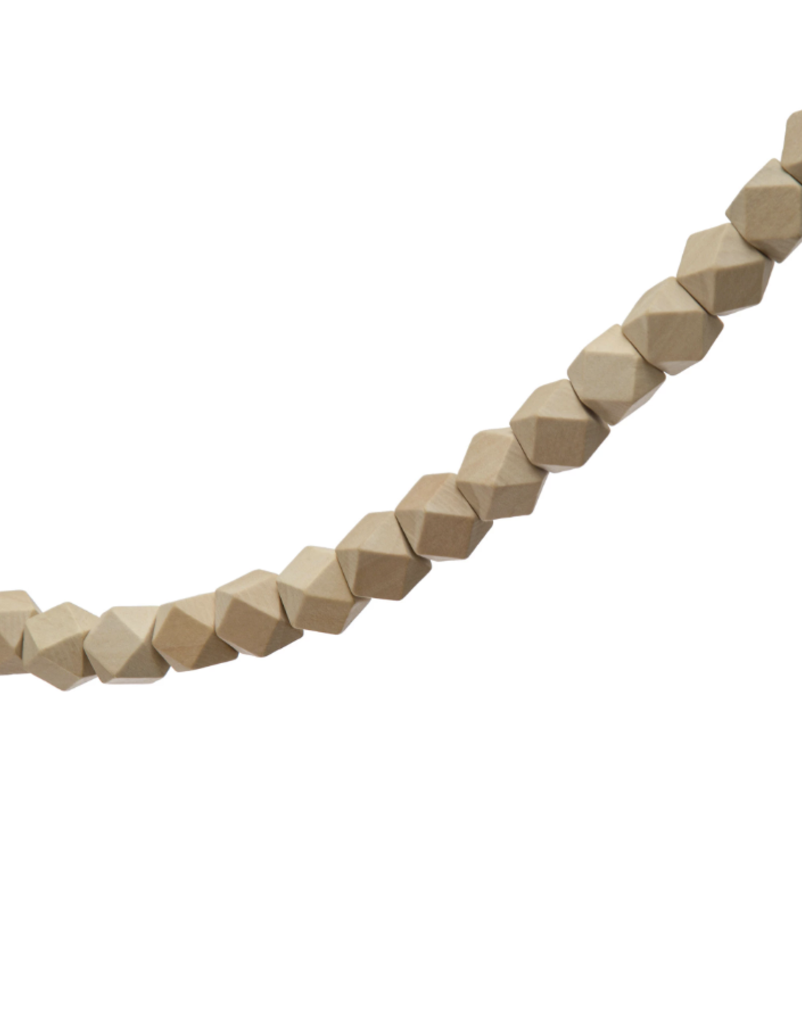 Tasselled Wood Bead Garland - Natural