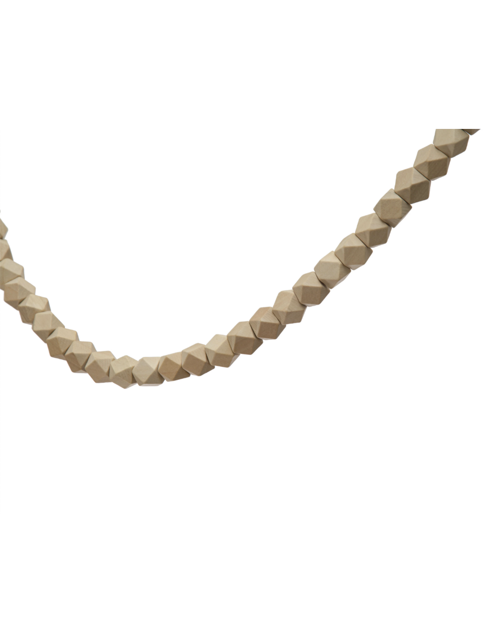 Tasselled Wood Bead Garland - Natural