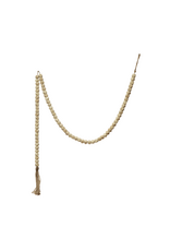 Tasselled Wood Bead Garland - Natural