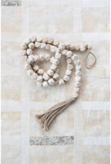 Tasselled Wood Bead Garland - Natural