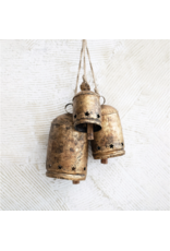 Metal Bell on Jute Rope with Star Cut-Outs