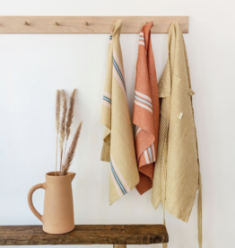 Sorbet Stripe Linen Apron, Ochre