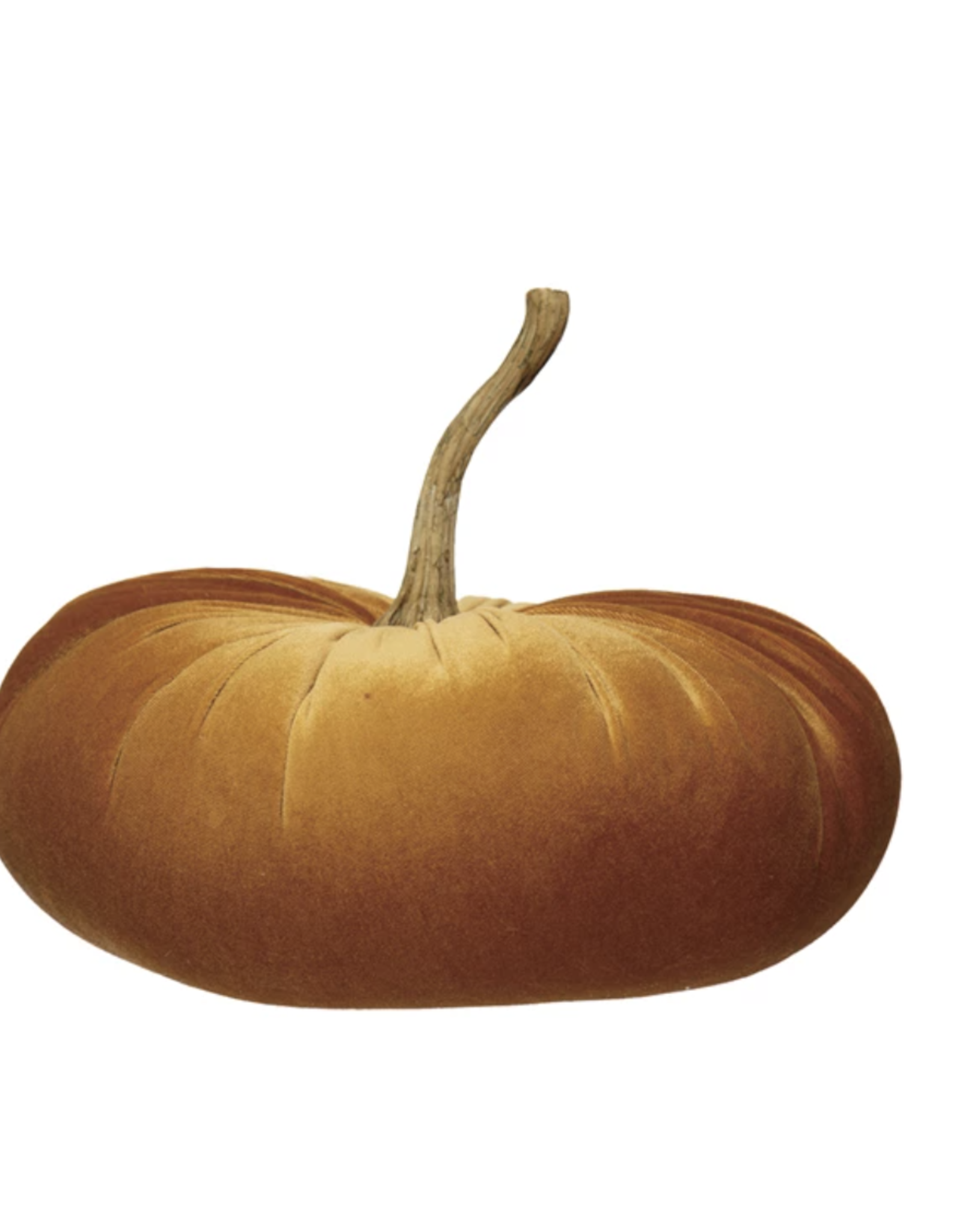 9 3/4" Velvet Pumpkin in Persimmon