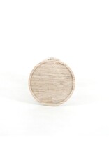 Viola Accent Table-Antique White Marble