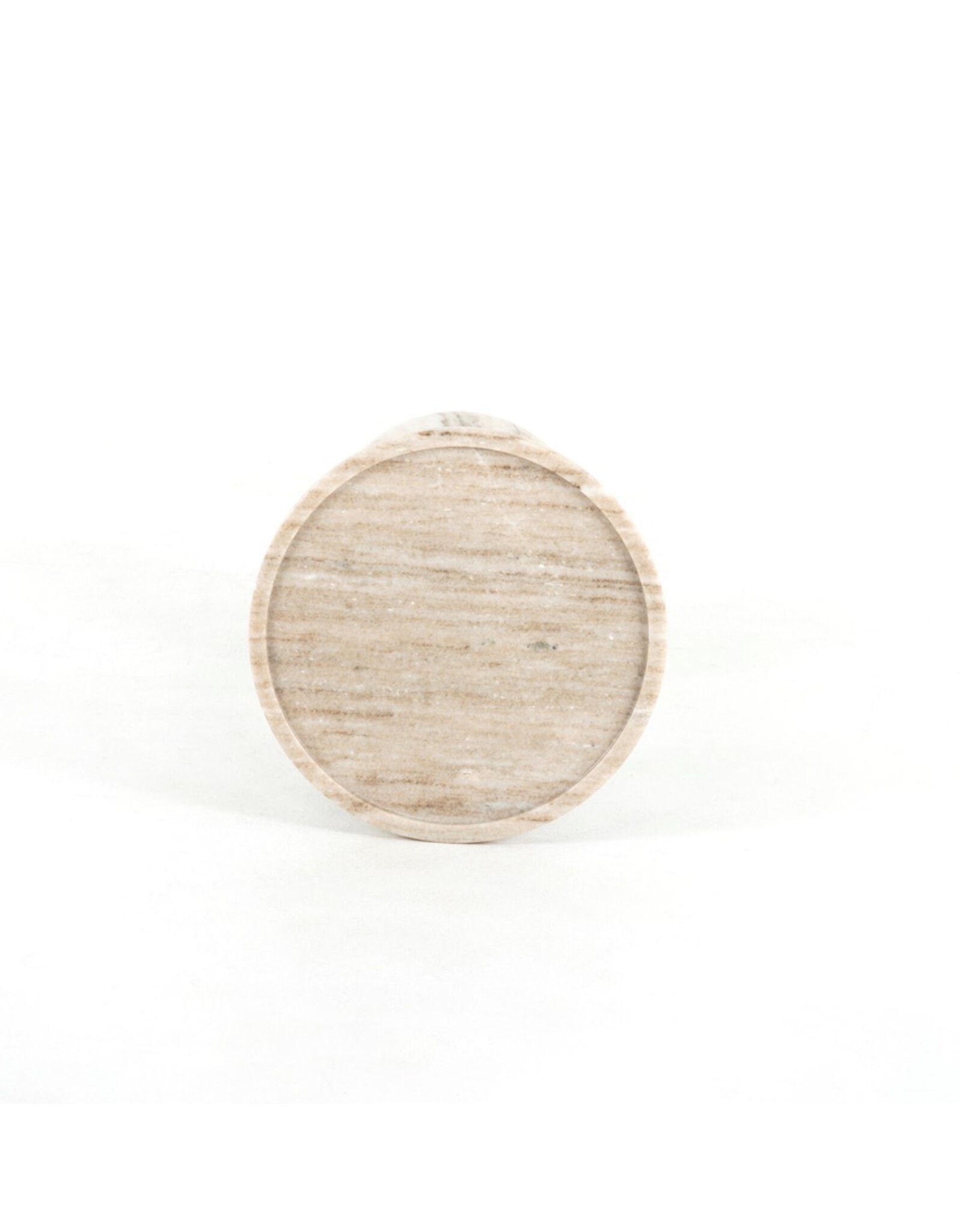 Viola Accent Table-Antique White Marble