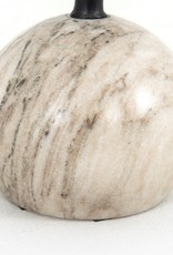 Viola Accent Table-Antique White Marble