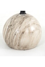 Viola Accent Table-Antique White Marble