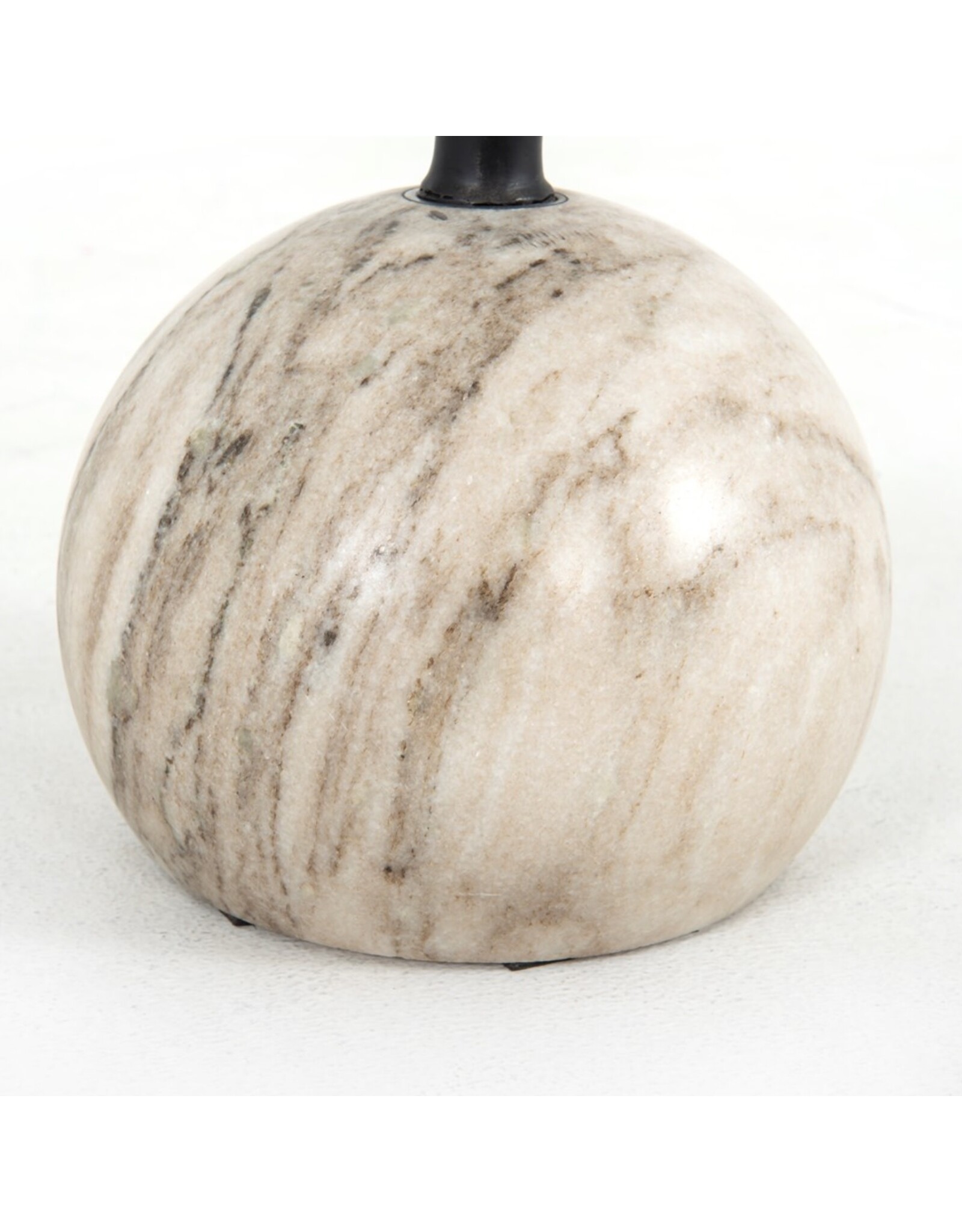 Viola Accent Table-Antique White Marble