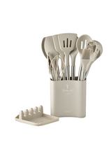 13pcs Stainless Steel Silicone Utensils Set, Khaki