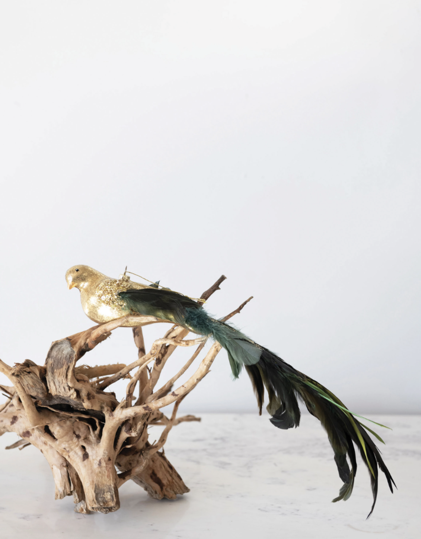 Mercury Glass Bird Ornament