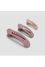 Flat Lay Claw Clip 3pc Flat - Terracotta