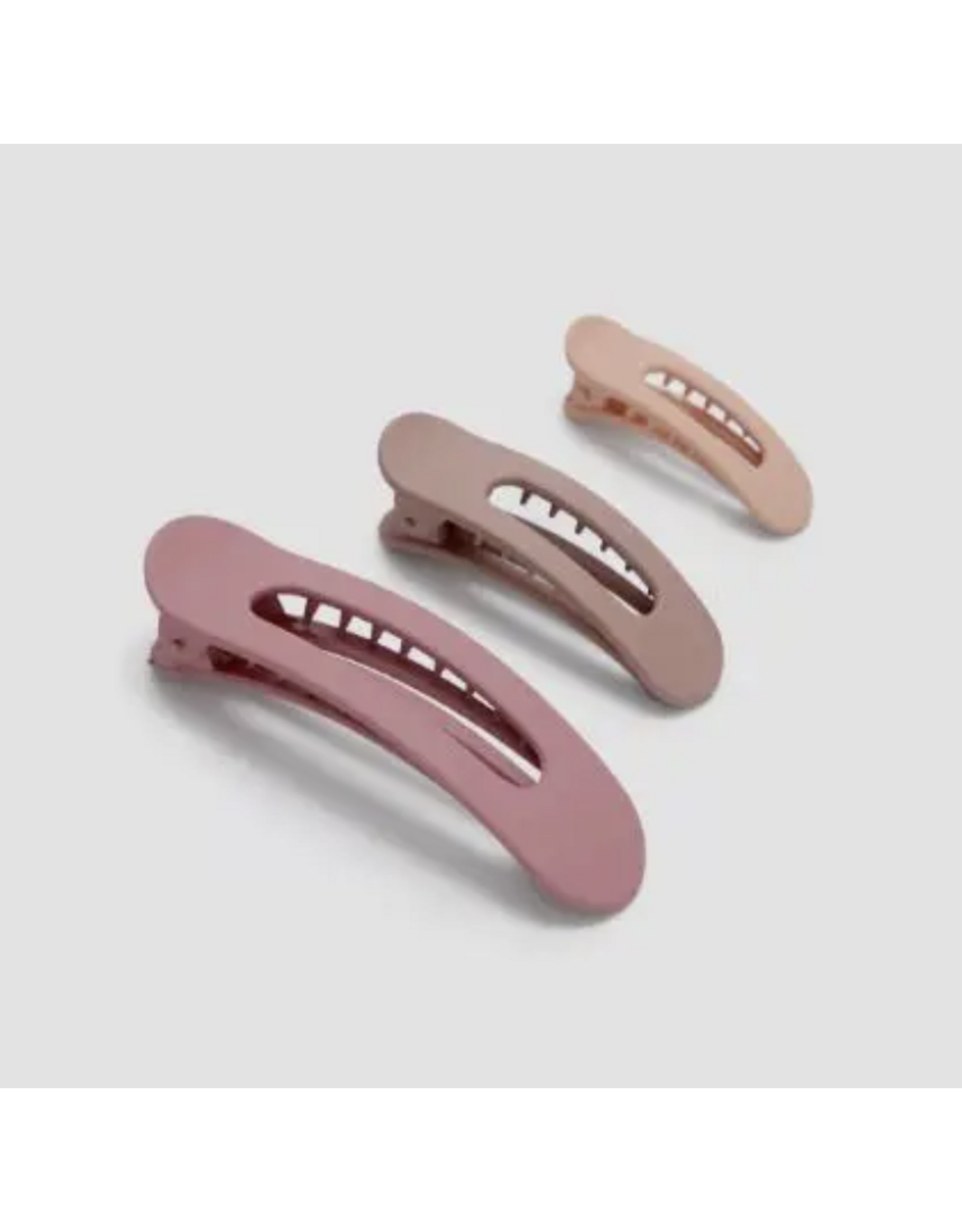 Flat Lay Claw Clip 3pc Flat - Terracotta